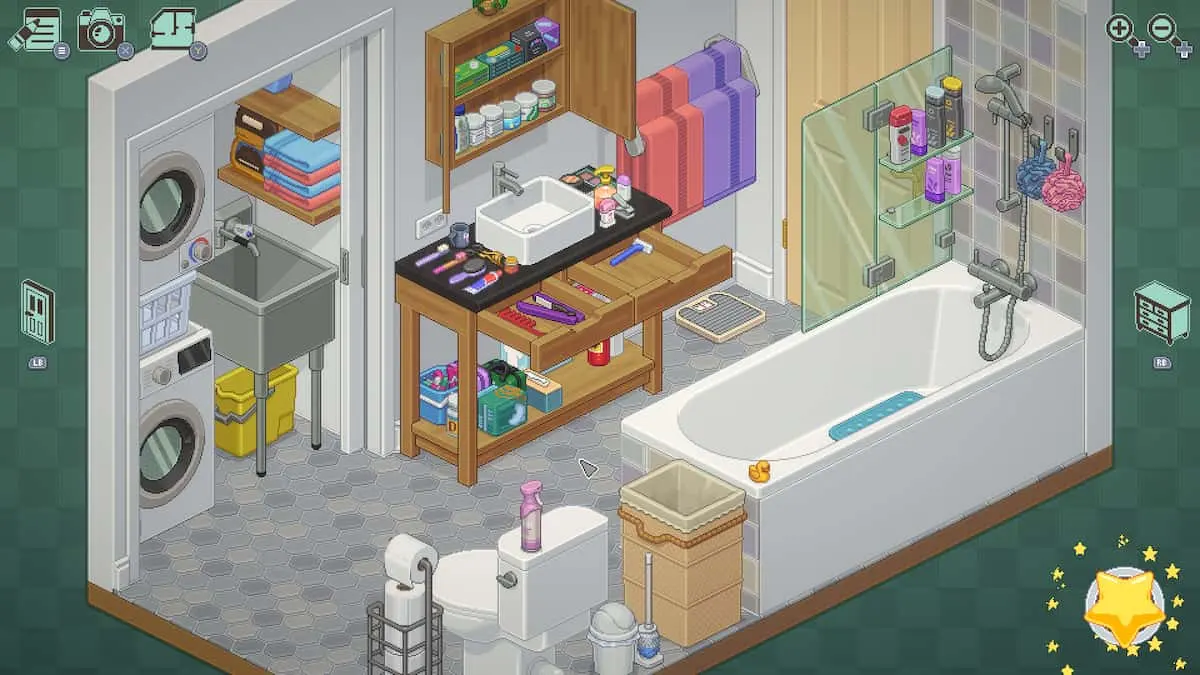 Unpacking oyun ekran görüntüsü - Banyo düzeni