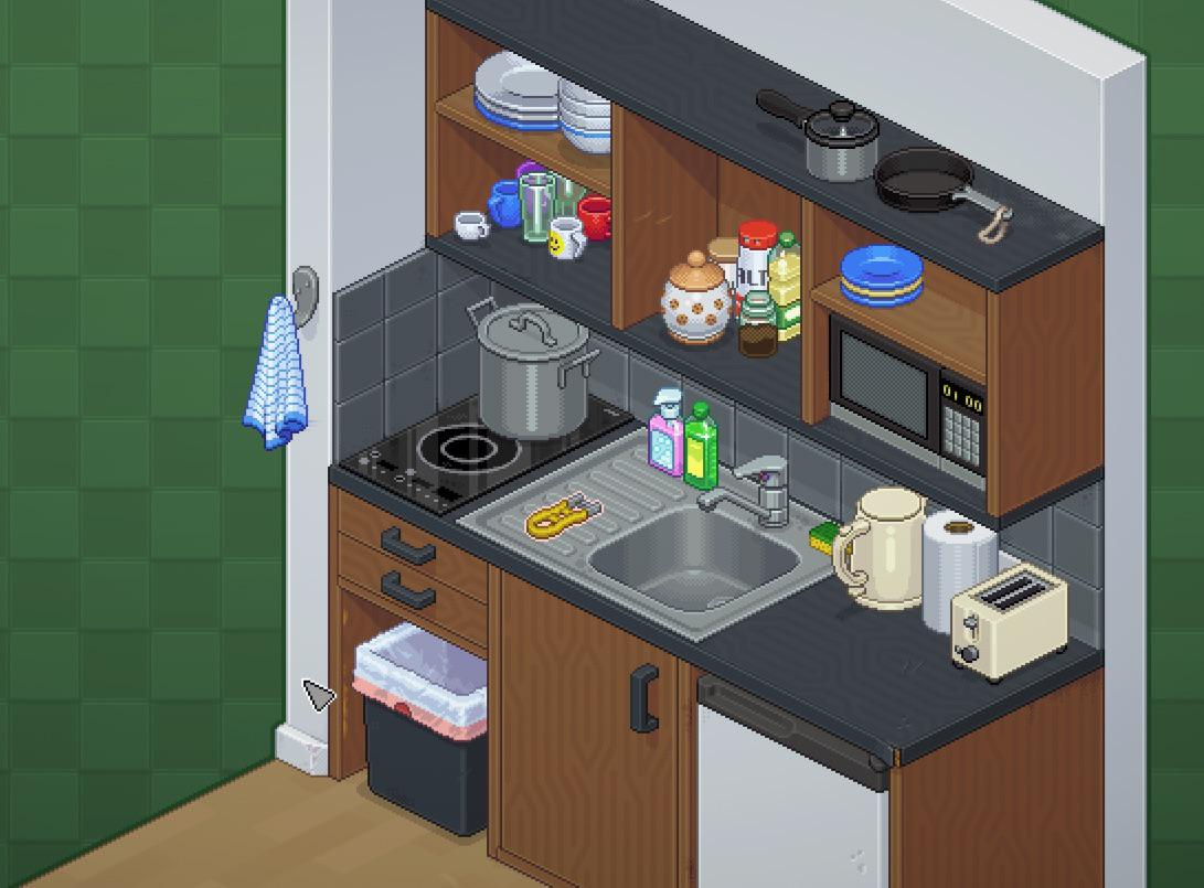 Unpacking oyun ekran görüntüsü - Mutfak düzeni